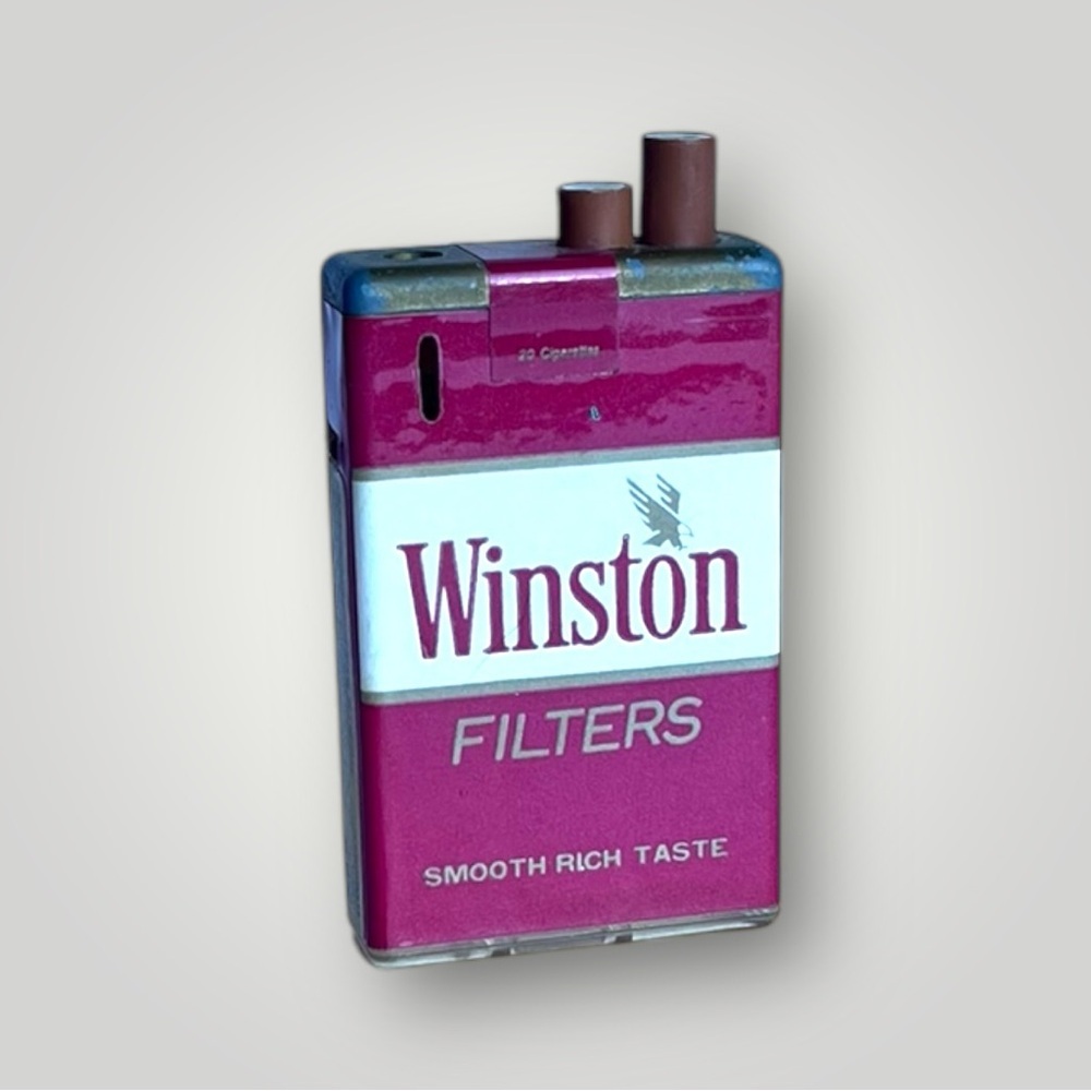 Vintage Winston Cigarette Pack Metal Collectible